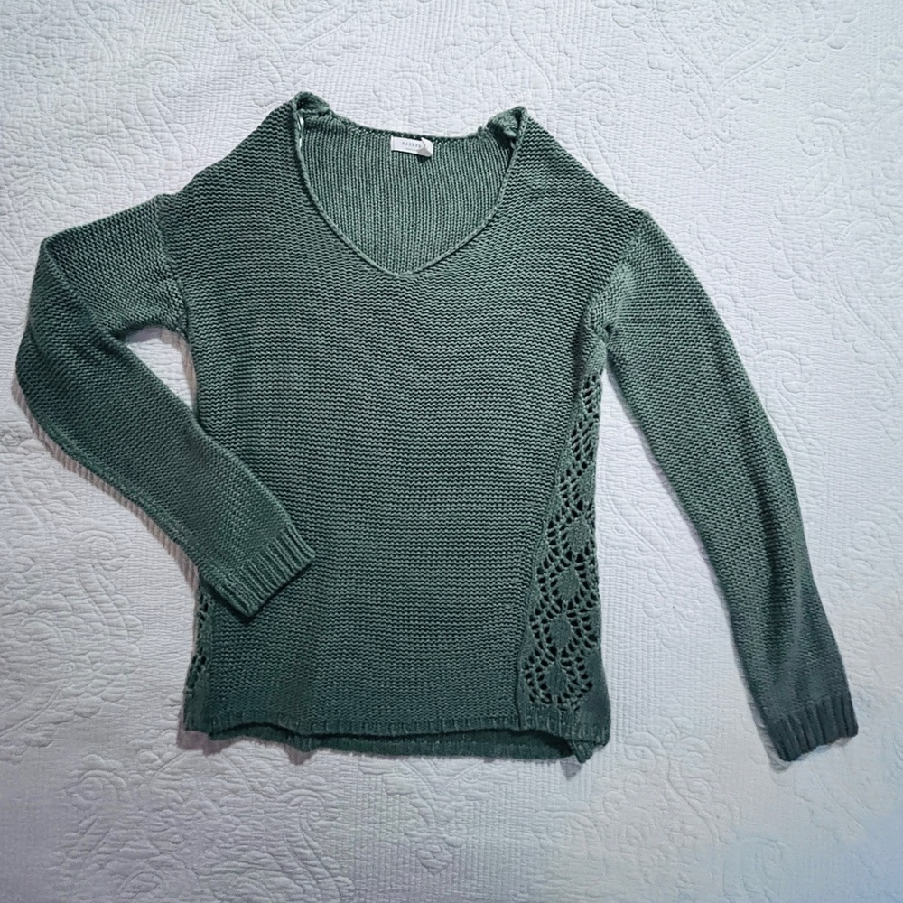 Harper Heritage Sage Green Knit Sweater, Size S